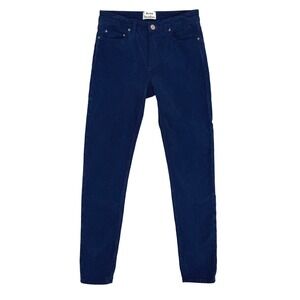 ACNE STUDIOS Skin 5 Blue Corduroy Skinny Mid Rise Tapered Pants 28/32